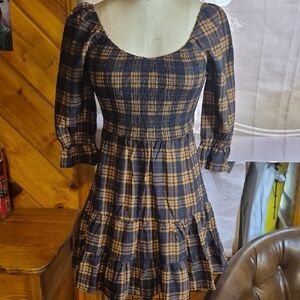 Lily Rose Plaid Long Sleeve Dress